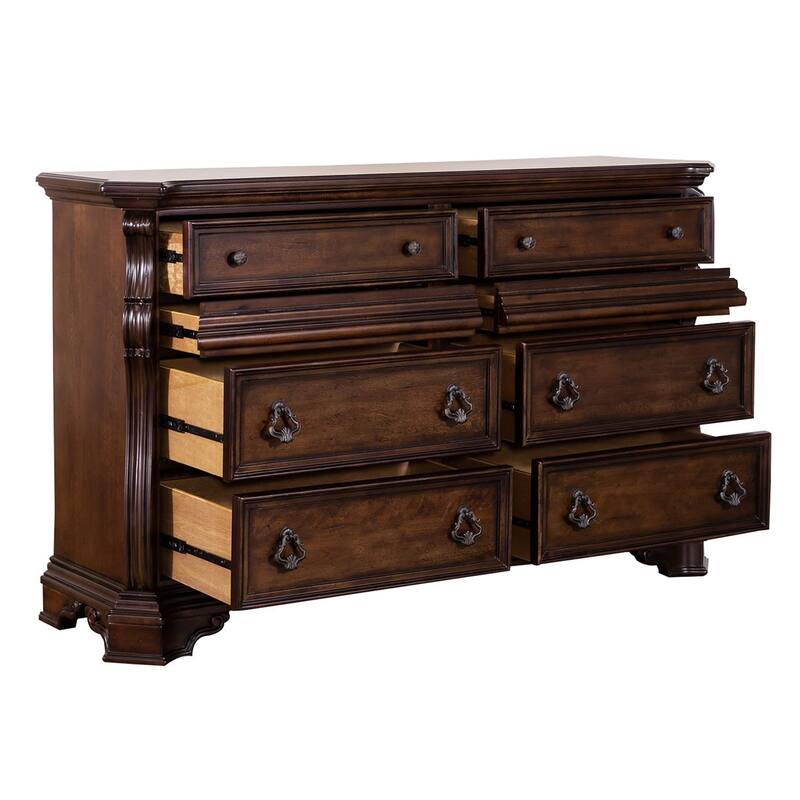 Gracewood Hollow Arbor Place Brownstone 8 Drawer Double Dresser