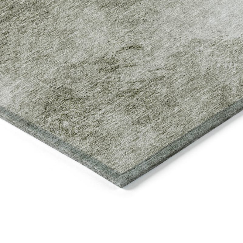 Machine Washable Indoor/ Outdoor Chantille Abstract Watercolor Rug
