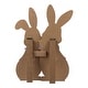 preview thumbnail 38 of 50, Glitzhome Easter Wooden Bunny Porch Decor Standing Rabbit Sign Decoration