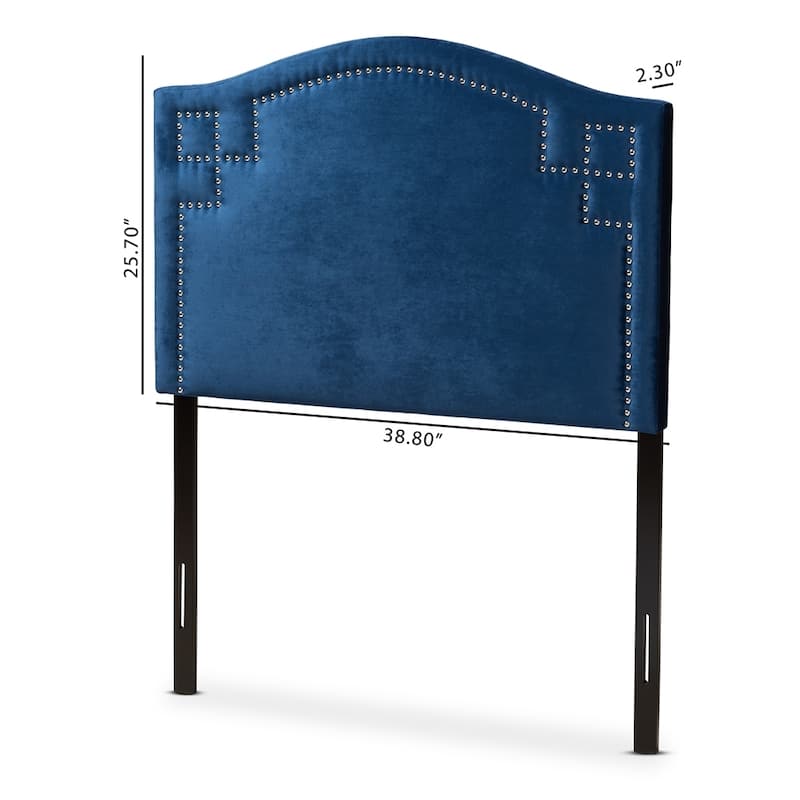 Aubrey Modern and Contemporary Velvet Fabric Upholstered Headboard