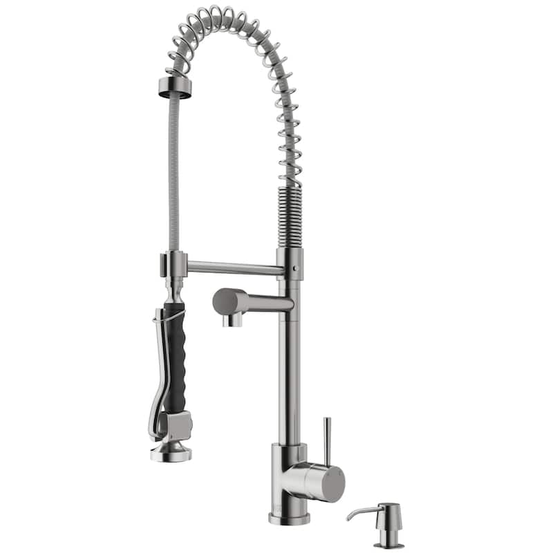 VIGO Zurich 27" H Single Handle Pull-Down Sprayer Kitchen Faucet