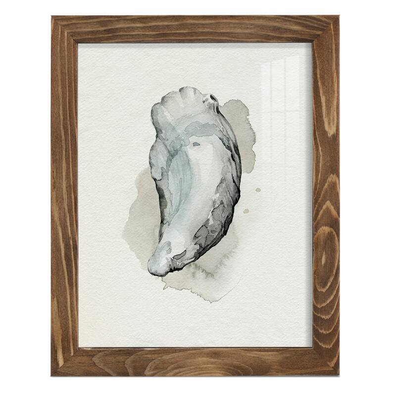 Oysters on the Bay II -Framed Print w/glass-Cherry Red