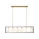 preview thumbnail 9 of 7, INK+IVY Helena 6-Light Frosted Glass Globe Linear Chandelier