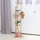 preview thumbnail 2 of 4, Solid Wood Floor Standing Hat Coat Hanger Storage Rack