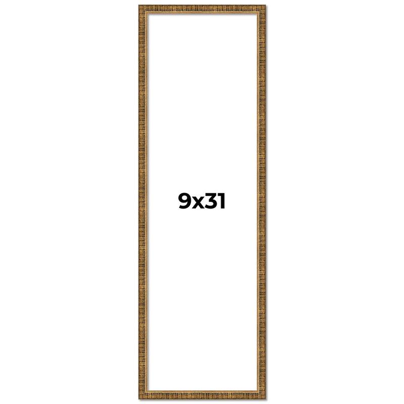 9x31 Frame Gold Solid Wood Picture Frame - Complete Modern Photo Frame