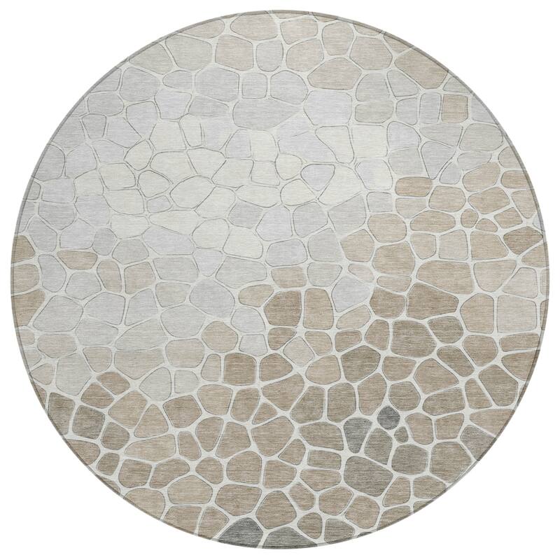 Machine Washable Indoor/Outdoor Contemporary Ombre Chantille Rug