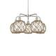 Option Polished Nickel / Clear Glass with Brown Rope