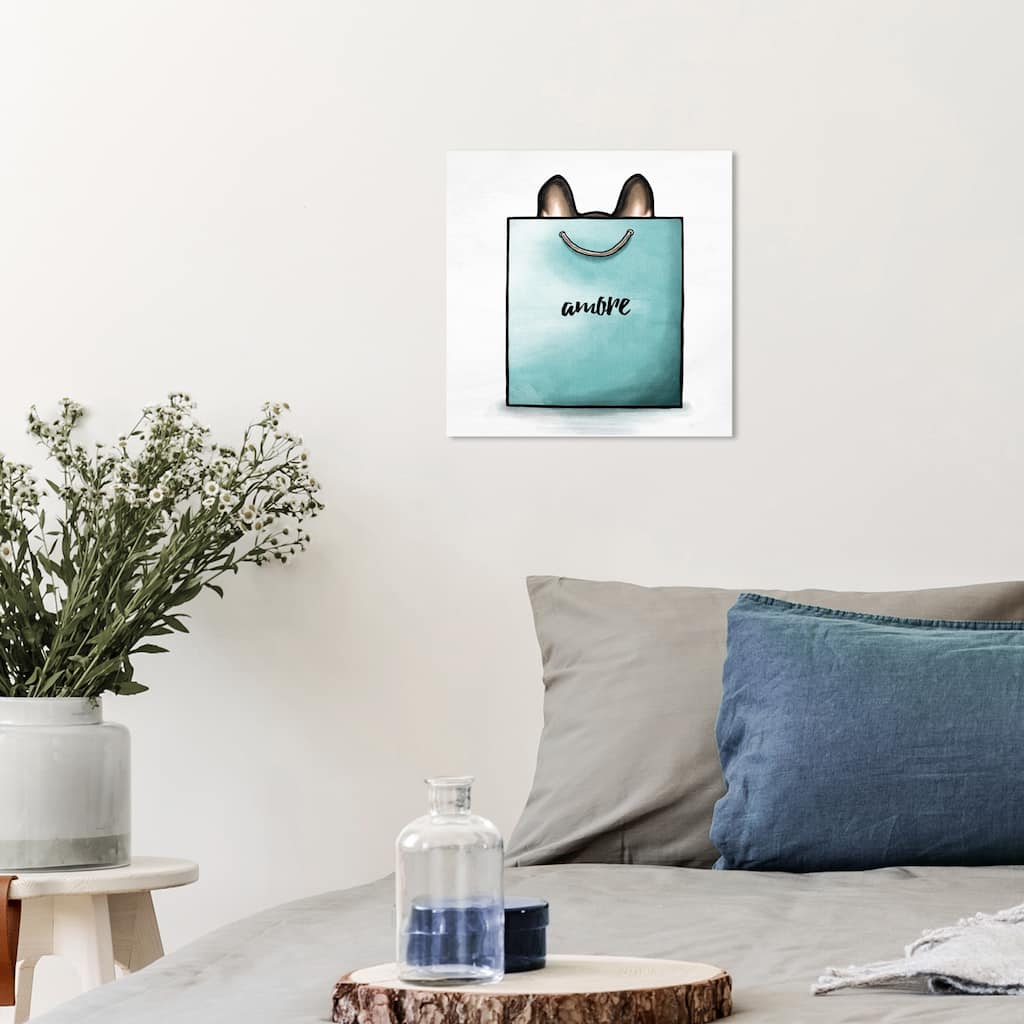 Wynwood Studio Canvas Fashion and Glam Amore Bag Green and Mint Green Glam Wall Art Canvas Print