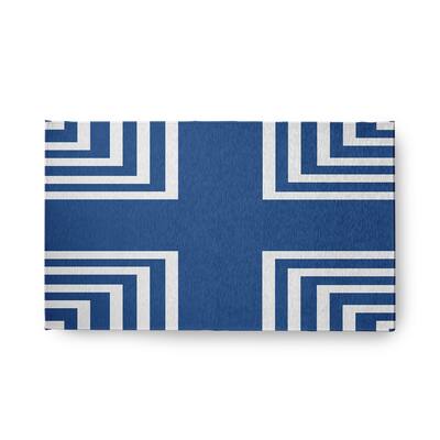 Corner Stripes Modern & Contemporary Chenille Area Rug