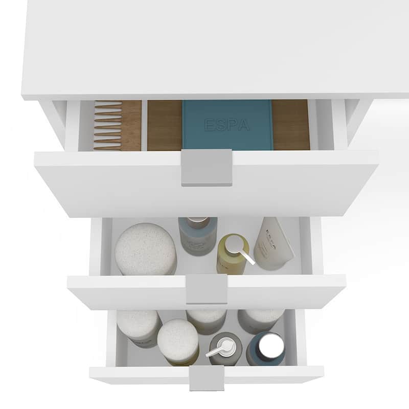 Polifurniture New Minas White Makeup Vanity with Mirror