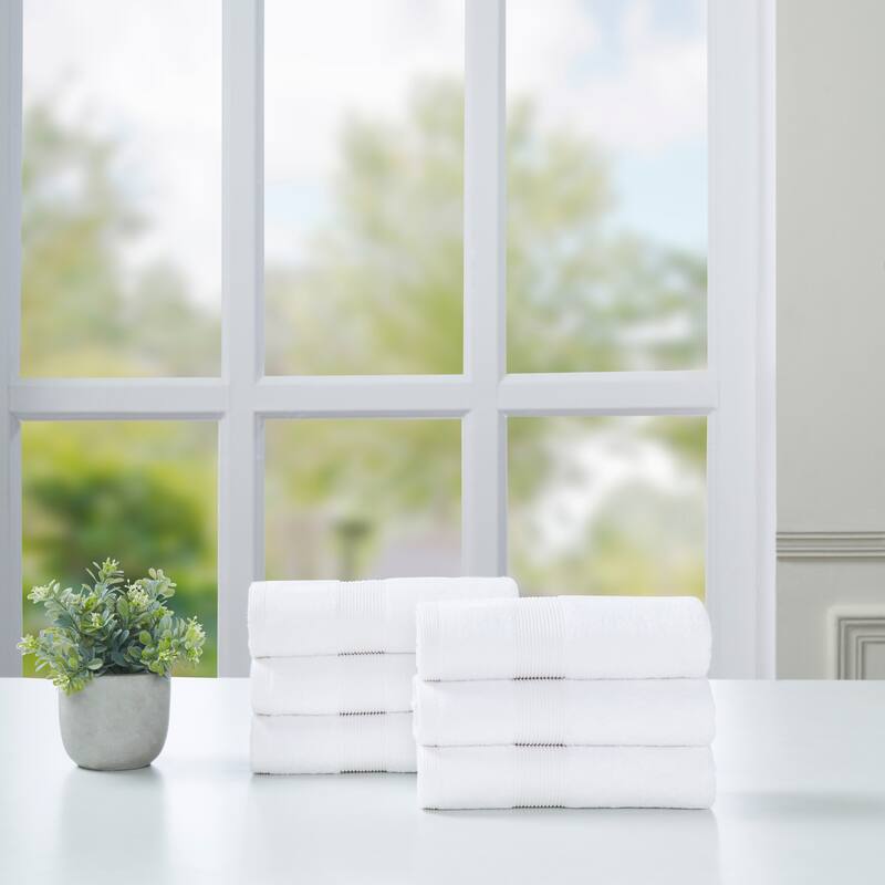 Fabstyles Luxury Hand Towels 16 x 28 Inches Set of 6 - 16x28