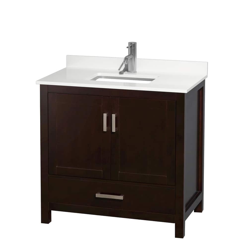 Wyndham Collection WCS141436S-QTZ-UNSMXX Sheffield 36" Free Standing