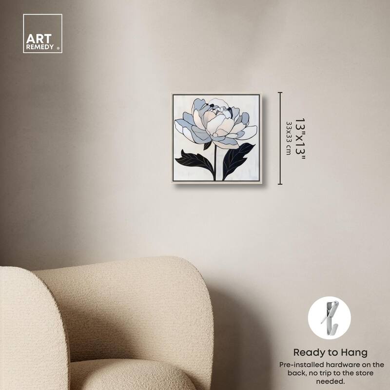Gray Scale Flower I Canvas by Art Remedy