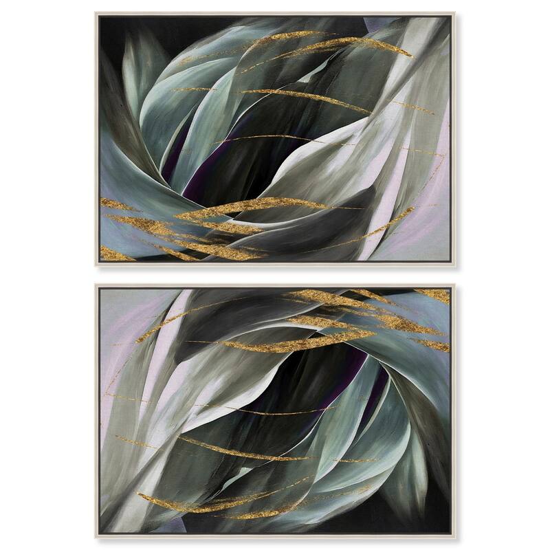 Sage Green Glam Canvas by Art Remedy - 30" x 30" - White