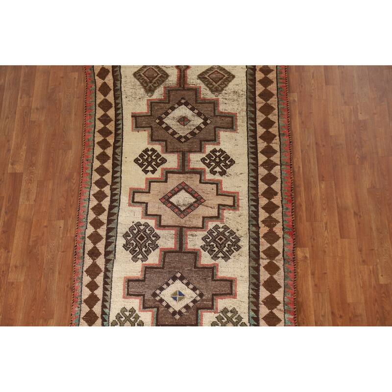 Vegetable Dye Gabbeh Persian Antique Area Rug Hand-knotted Wool Carpet - 3'9"x 7'2"