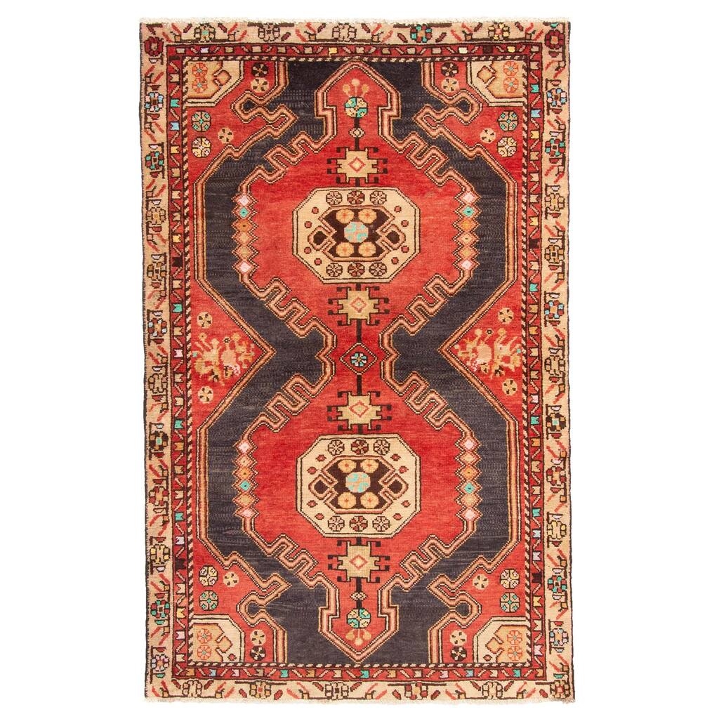 ECARPETGALLERY Hand-knotted Andelz Red Wool Rug - 3'11 x 6'2