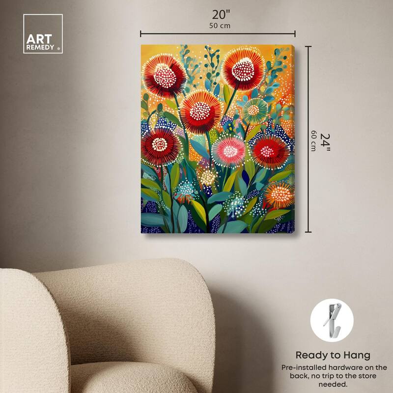 Vivid Flora I Canvas by Art Remedy, Gallery Wrapped