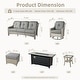 preview thumbnail 25 of 71, OVIOS 10-piece Patio Wicker Swivel Rocking Chair Set With Fire Pit