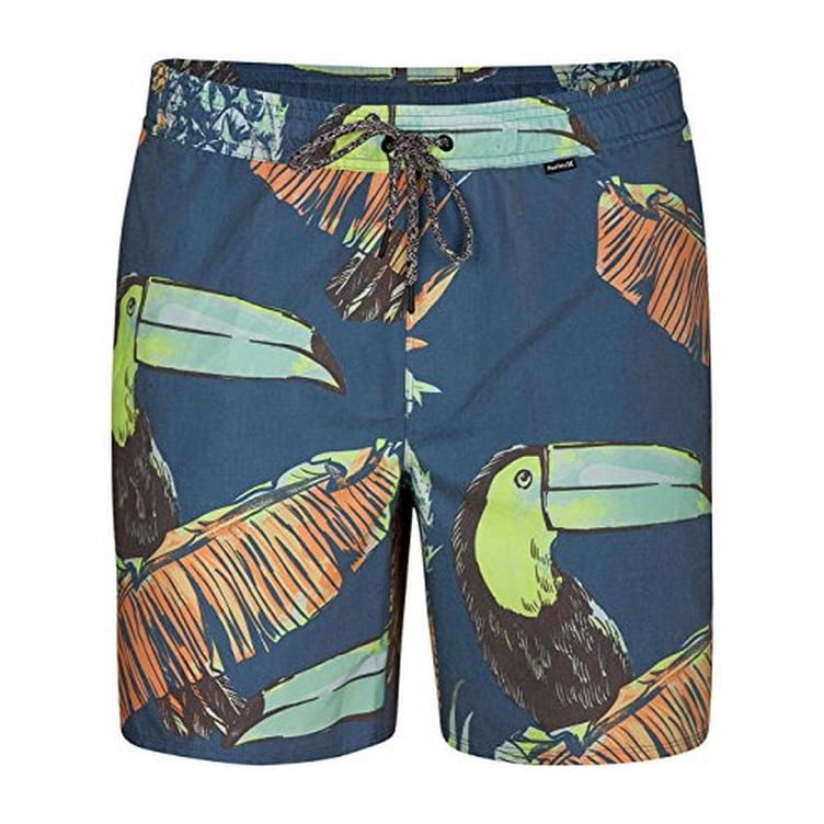 Hurley Mens Printed Elastic Waist 17 inch Volley Swim Shorts