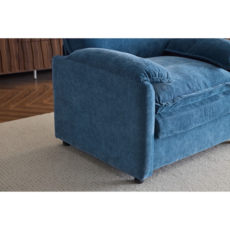 Chenille Oversized Lounge Chair with Thick Cushions and High Back Support Wide Seat