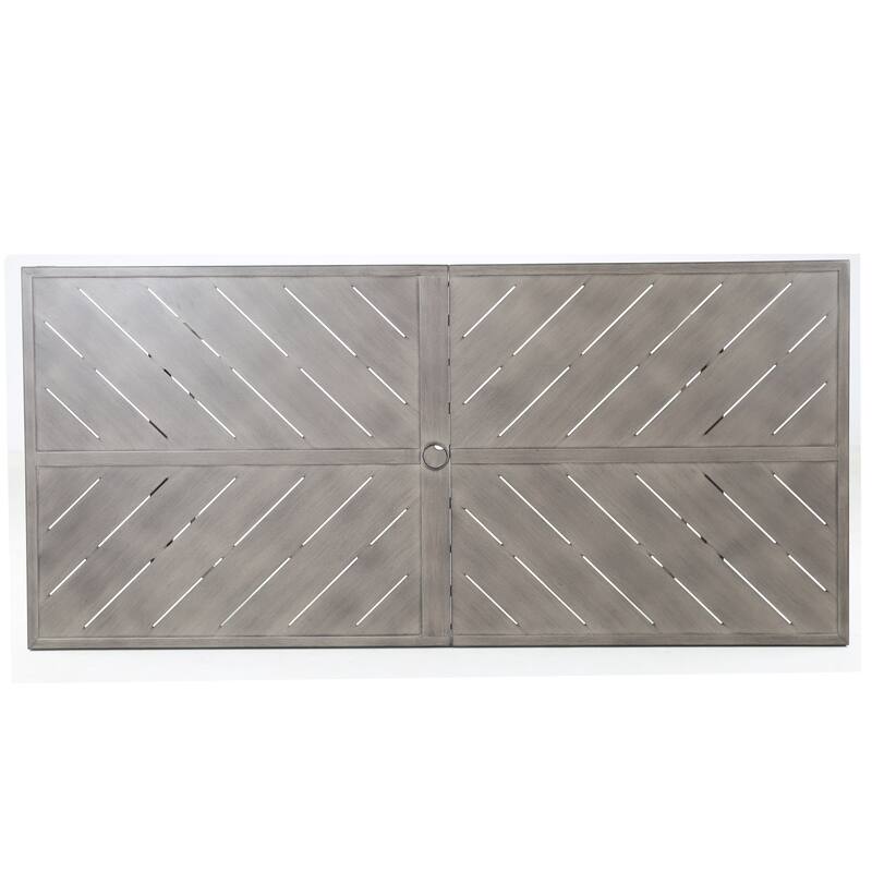 Outdoor Patio Aluminum Square Dining Table - Perfect for 8 Person