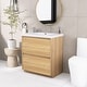 preview thumbnail 21 of 85, Floating Bathroom Vanity with Integrated Resin Top