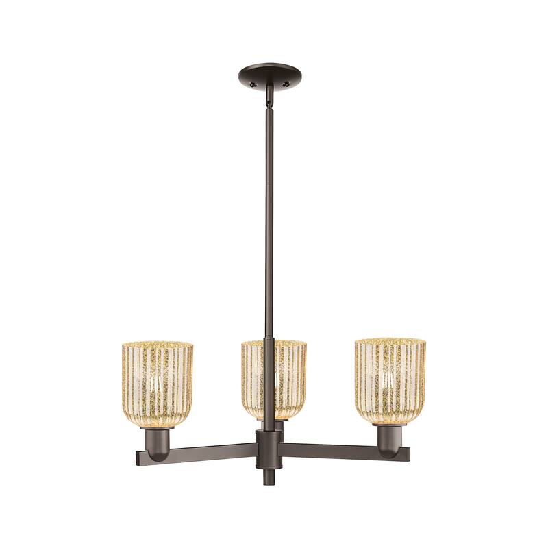 Innovations Lighting Downtown Urban - Bridal Veil - 1 Light 5" Wall-Mounted Sconce - Mercury/Matte Black