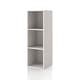 preview thumbnail 142 of 202, DH BASIC Modern Wood Customizable Stackable Storage Organizer - Cube Shelves, Drawer Cabinet, Bookcase with Doors by Denhour 3-Cube - Taupe Grey