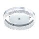 preview thumbnail 12 of 13, Vaughn 12-in W Integrated LED Chrome Flush Mount Ceiling Light Fixture Clear Bubble Acrylic Shade - 12-in W x 3.5-in H x 12-in D