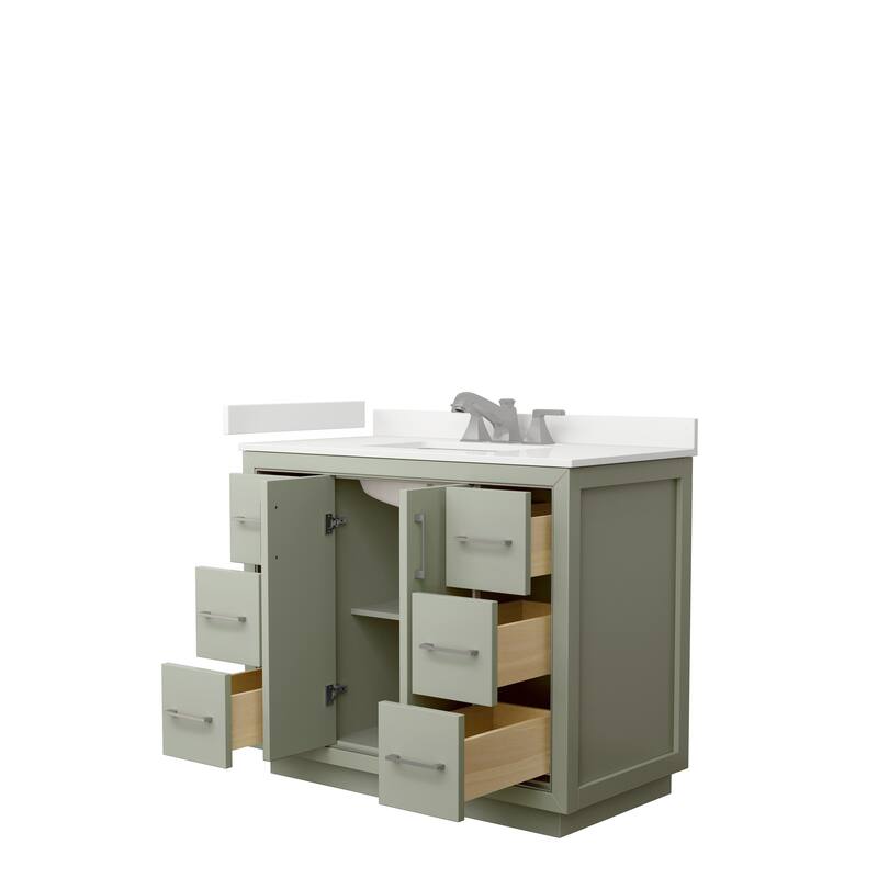 Icon 42-inch Single Vanity, Quartz Top