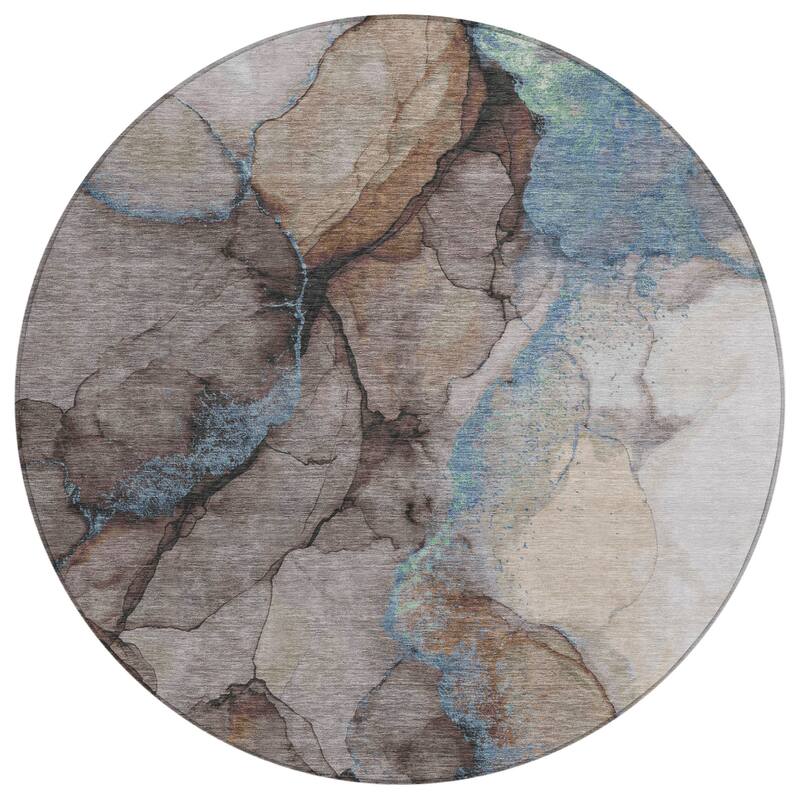 Machine Washable Indoor/ Outdoor Modern Brush Chantille Rug