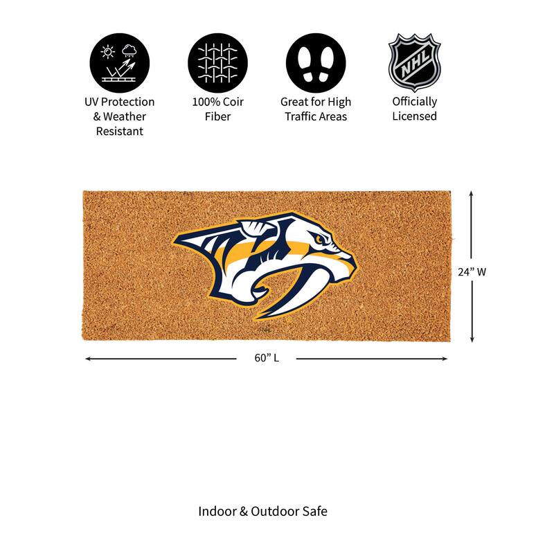 Nashville Predators Full Color Indoor/Outdoor Coir Mat