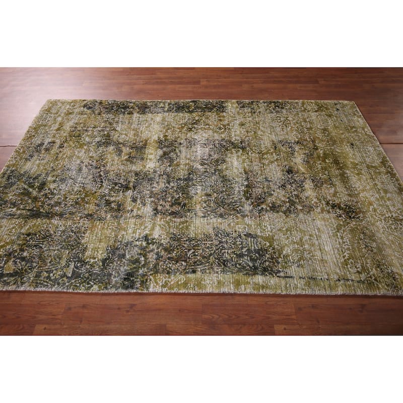 Contemporary Abstract Indian Area Rug Handmade Wool Carpet - 4'11"x 7'11"
