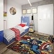 preview thumbnail 3 of 3, Licensed Disney Captain America Comic Book Youth Digital Printed Area Rug - 4' 6" x 6' 6"