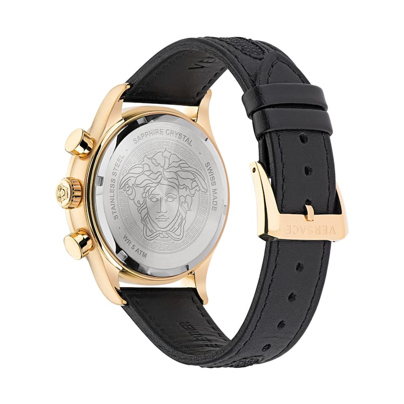 Versace Hellenyium Chrono Leather Watch