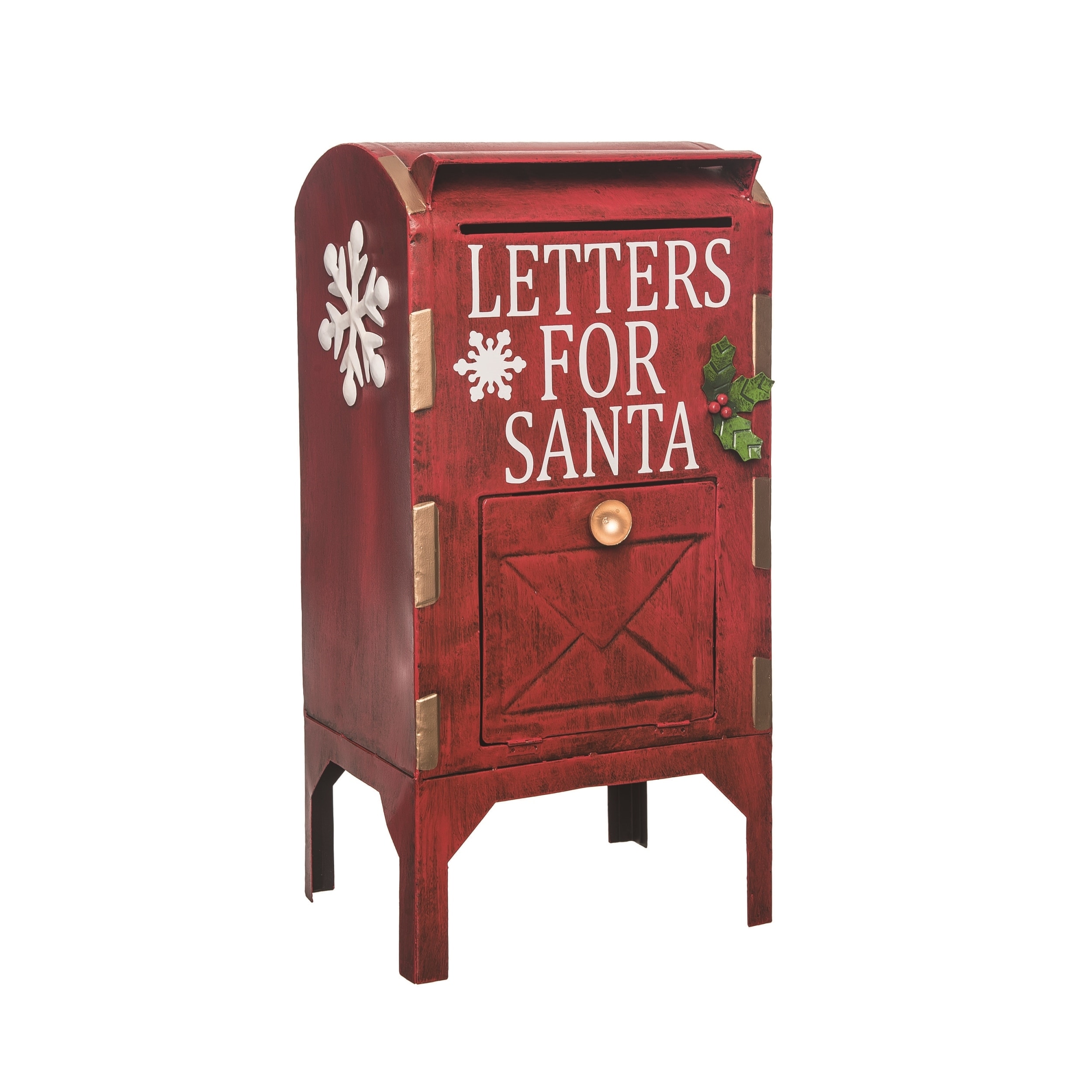 Transpac Metal 21 in. Red Christmas Letters For Santa Mailbox