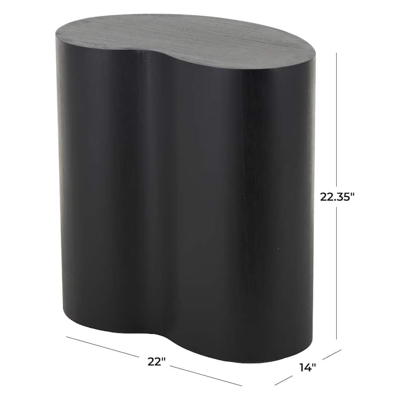 Wood Heart Inspired Accent Table - Black or Brown - Roche River Decor