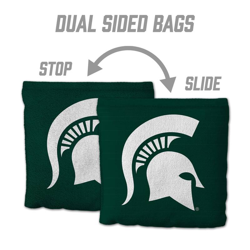 Michigan State Spartans NCAA Dual Sided Pro Stop & Slide Cornhole Bags