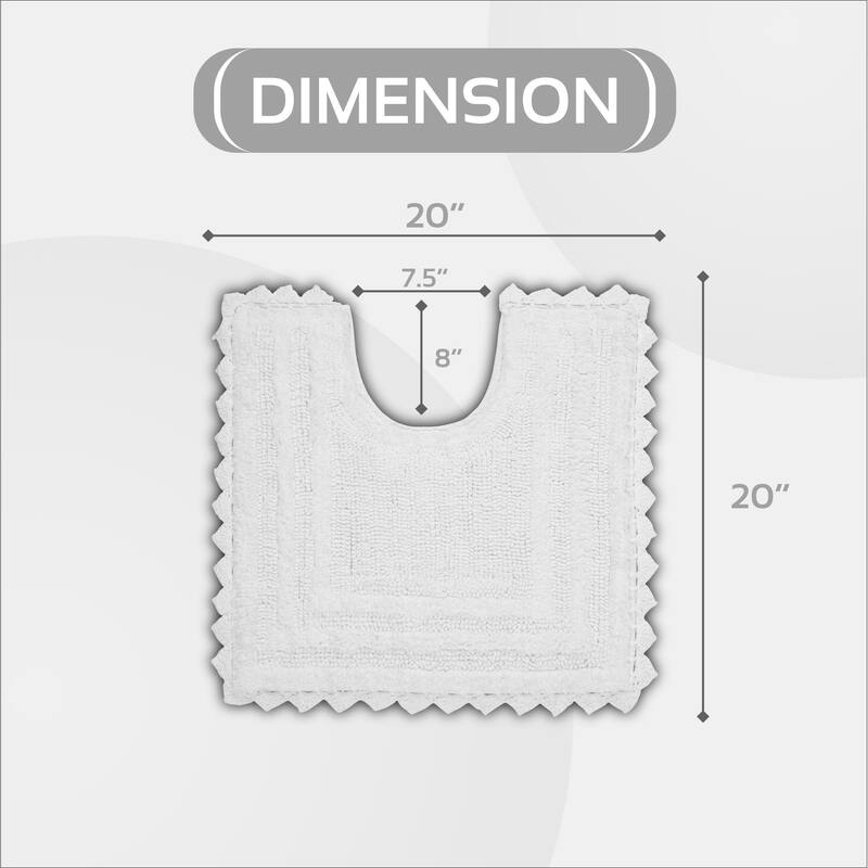 Better Trends Bath Rugs 100% Cotton Soft & Water Absorbent Reversible Tufted Bathroom Rug for Shower, Sink Mats Lilly Crochet