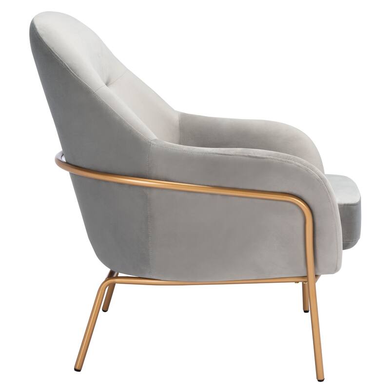 SAFAVIEH Eleazer Glam Velvet Accent Chair - 26.3" W x 31.8" L x 34" H