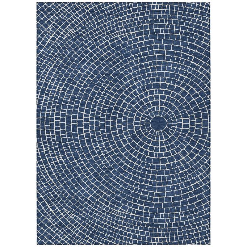 Machine Washable Indoor/ Outdoor Modern Gravity Chantille Rug