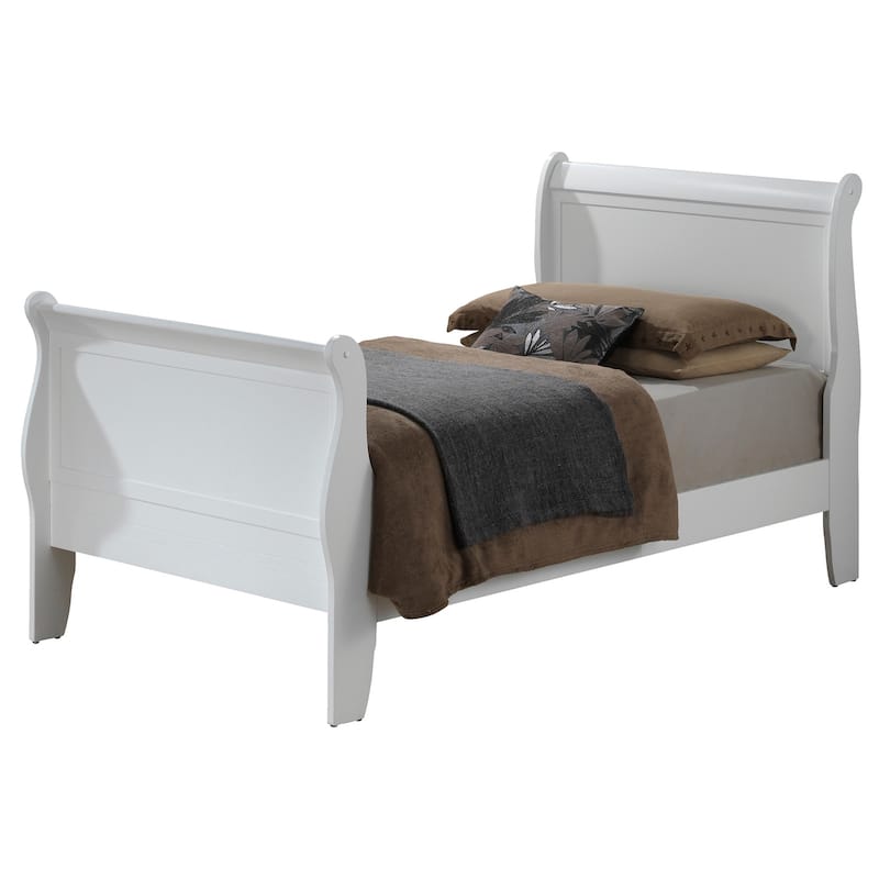 Louis Philippe Twin Sleigh Bed with Headboard and Footboard