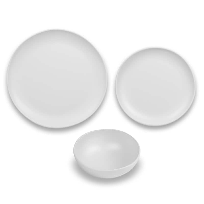 Abode Homewares Matte Craft Coupe Melamine Bowl - White - 7" - Set of 6