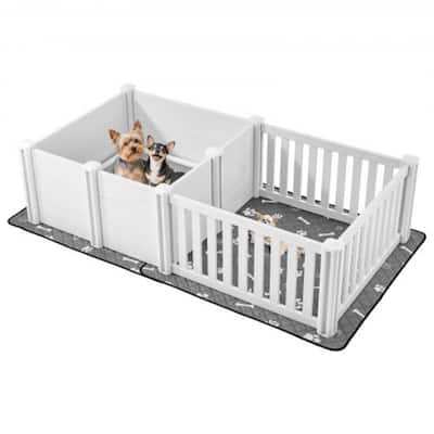 Adjustable Height Dog Whelping Box for Medium Dogs, Easy Clean
