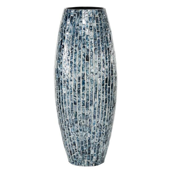slide 1 of 6, Blue MDF Coastal Vase 19 x 8 x 8 - 8 x 8 x 19