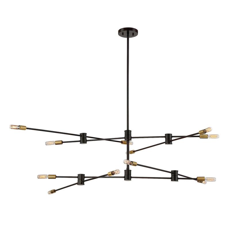 Savoy House Lyrique 12 Light 54.25" Wide 6 Tier Abstract Chandelier