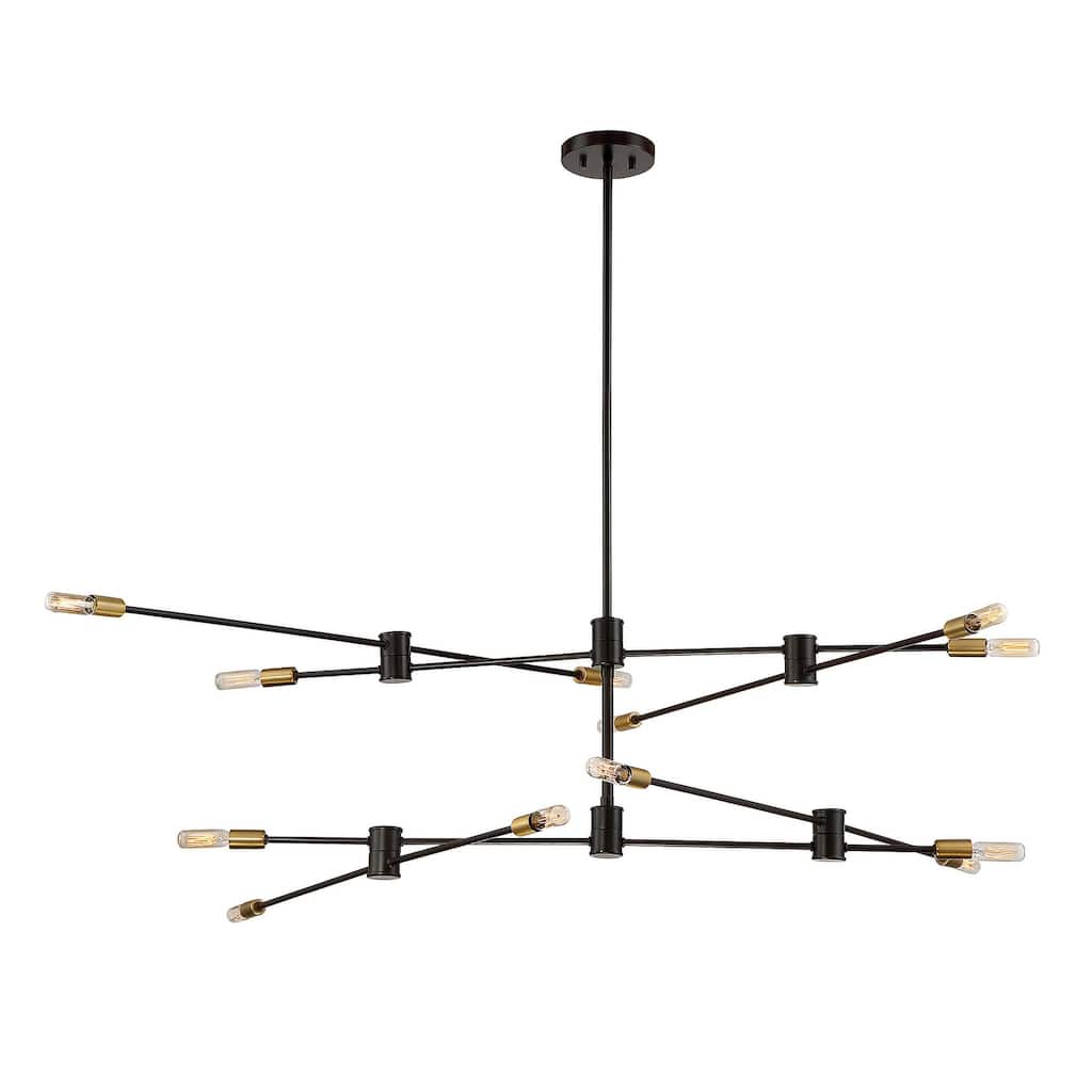 Savoy House Lyrique 12 Light 54.25" Wide 6 Tier Abstract Chandelier