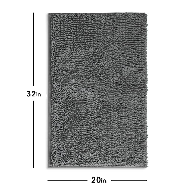 Empyrean Non-Slip Super Plush Chenille Bathroom Rugs