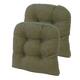 Gripper Tyson Large 17" x 17" Universal Chair Cushion, Set of 2 - Green