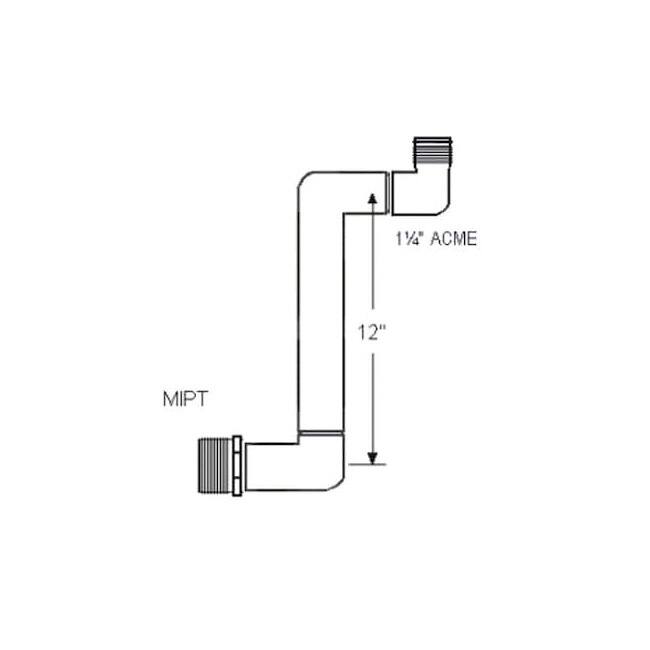 Westlake Pipe & Fittings Swing Joint,1 1/4 x 1 1/4 in,Schedule 40 G230212 - 1 Each
